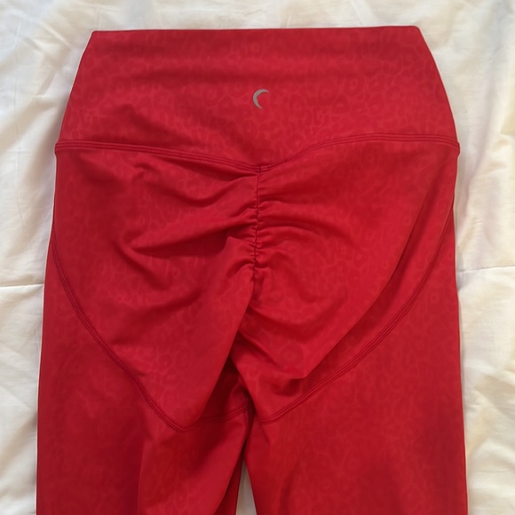 Zyia Red Leopard Scrunchy What Light n Tight Hi-Rise 7/8 - Picture 8 of 13